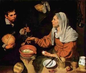 Velazquez - Old Woman Frying Eggs 1618