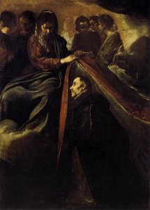 St Ildefonso Receiving the Chasuble from the Virgin c. 1620